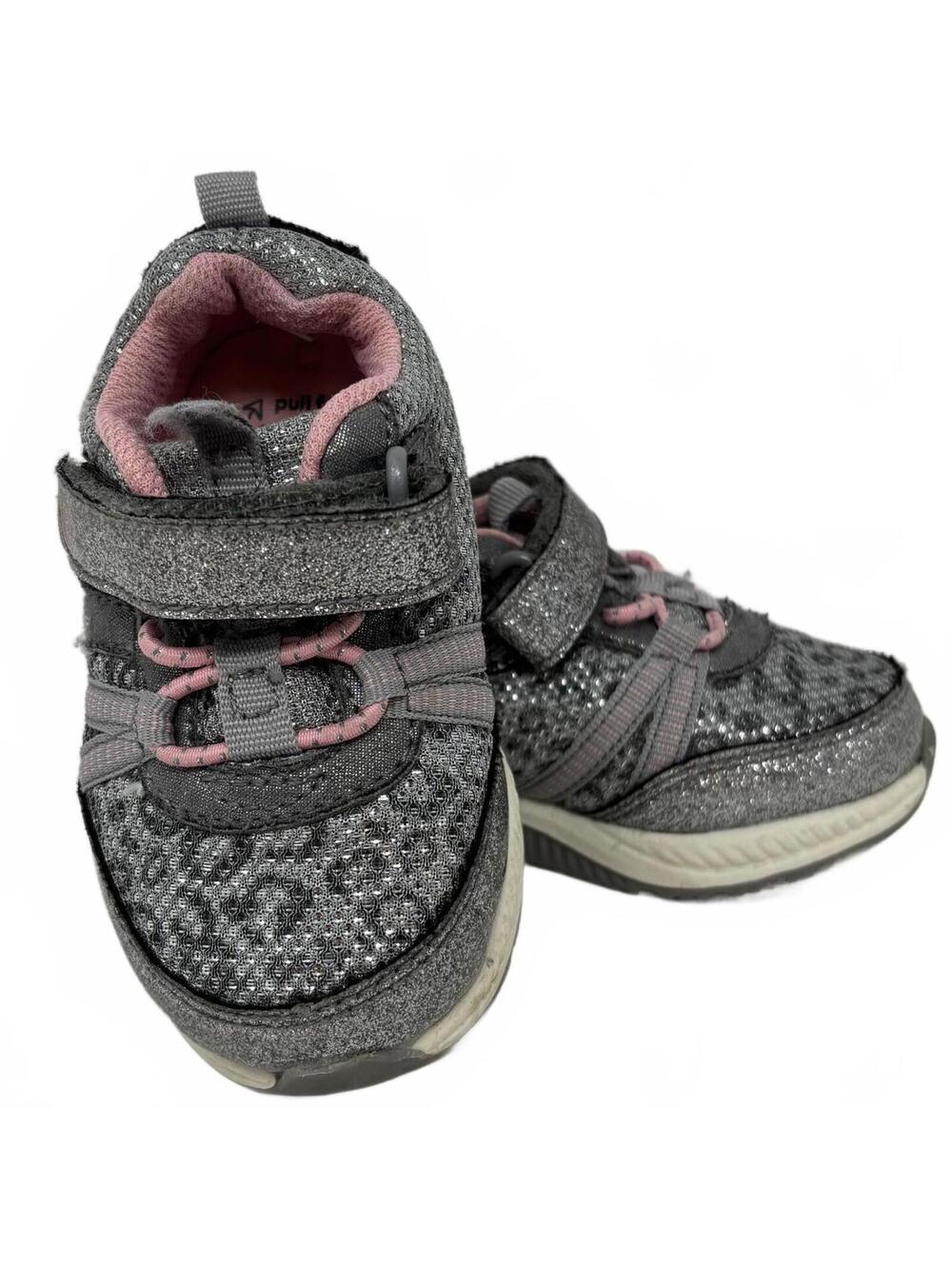 Stride Rite 360 Kids Unisex Blitz Sneaker Silver Pink Leopard Size 5M